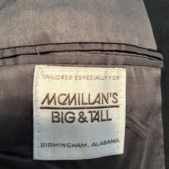 Big and Tall Black Blazer with Gold Buttons, Size 52R - Picture 3 of 7